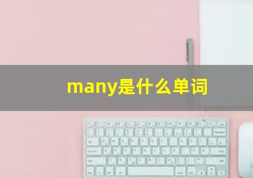 many是什么单词