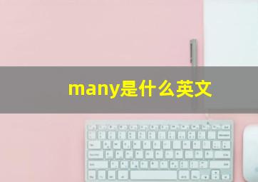 many是什么英文