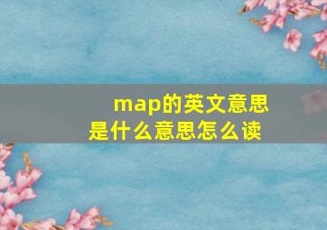 map的英文意思是什么意思怎么读