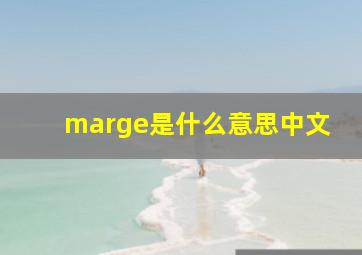 marge是什么意思中文