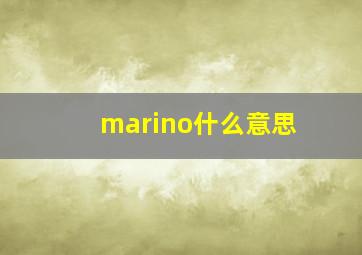 marino什么意思