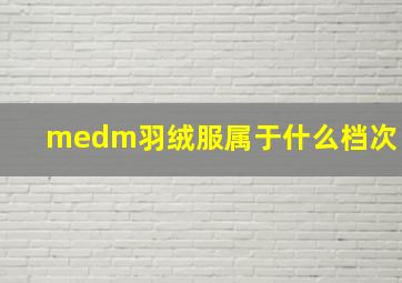 medm羽绒服属于什么档次