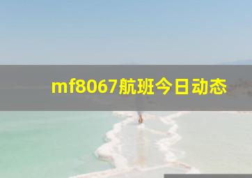 mf8067航班今日动态