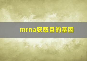 mrna获取目的基因