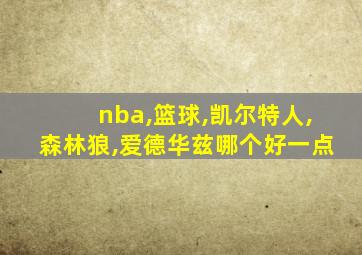 nba,篮球,凯尔特人,森林狼,爱德华兹哪个好一点