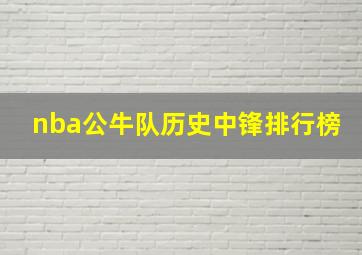 nba公牛队历史中锋排行榜