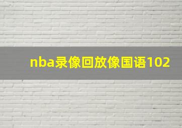 nba录像回放像国语102