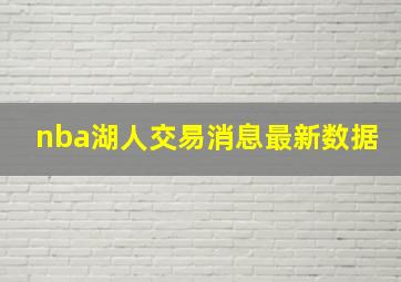 nba湖人交易消息最新数据