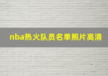 nba热火队员名单照片高清