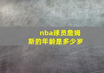 nba球员詹姆斯的年龄是多少岁