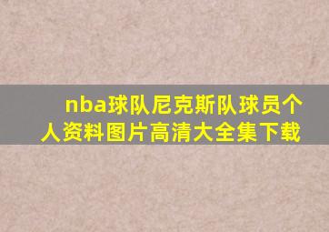 nba球队尼克斯队球员个人资料图片高清大全集下载