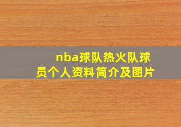 nba球队热火队球员个人资料简介及图片