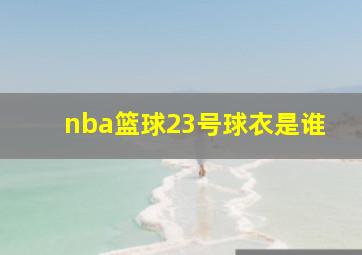 nba篮球23号球衣是谁