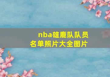 nba雄鹿队队员名单照片大全图片