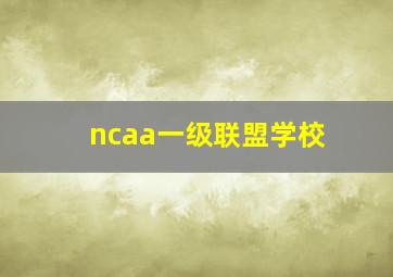 ncaa一级联盟学校