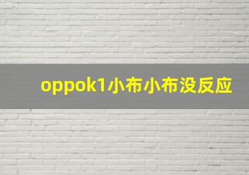 oppok1小布小布没反应