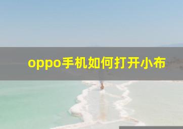 oppo手机如何打开小布