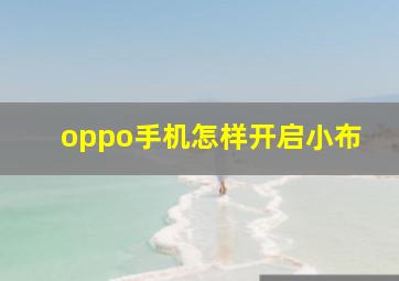 oppo手机怎样开启小布