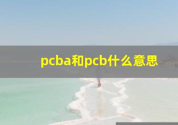 pcba和pcb什么意思