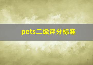 pets二级评分标准