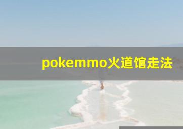 pokemmo火道馆走法