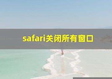 safari关闭所有窗口