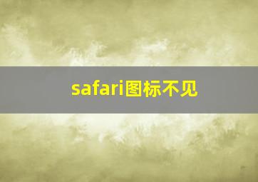 safari图标不见