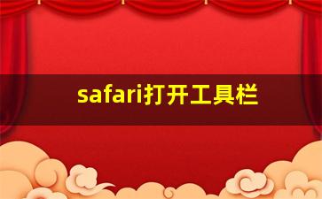 safari打开工具栏