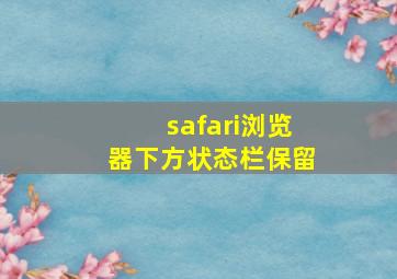 safari浏览器下方状态栏保留