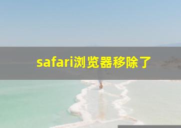 safari浏览器移除了