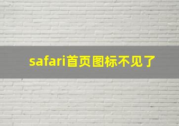 safari首页图标不见了