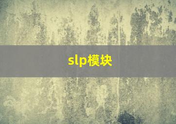 slp模块