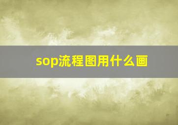 sop流程图用什么画