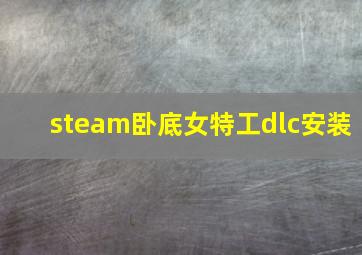 steam卧底女特工dlc安装