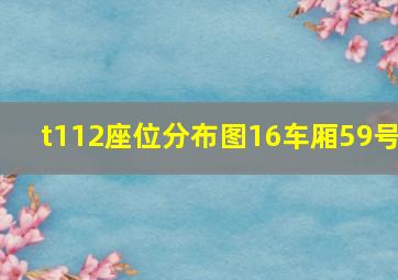 t112座位分布图16车厢59号