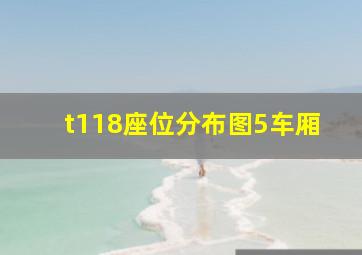 t118座位分布图5车厢