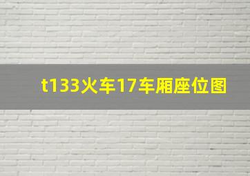 t133火车17车厢座位图