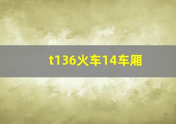 t136火车14车厢