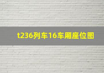 t236列车16车厢座位图