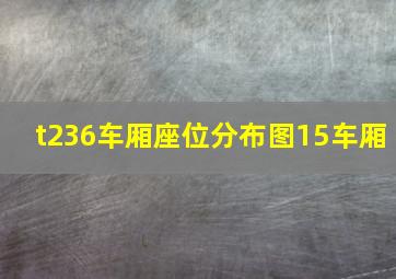 t236车厢座位分布图15车厢