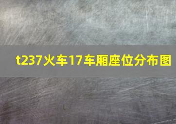 t237火车17车厢座位分布图