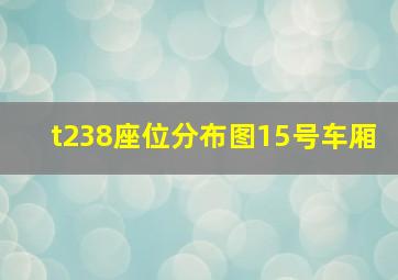 t238座位分布图15号车厢