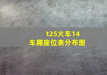 t25火车14车厢座位表分布图