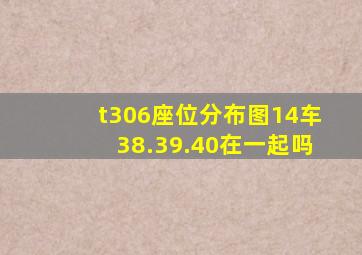 t306座位分布图14车38.39.40在一起吗