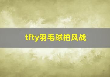 tfty羽毛球拍风战