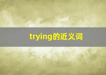 trying的近义词