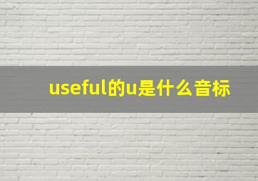 useful的u是什么音标