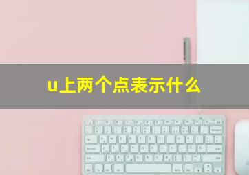 u上两个点表示什么