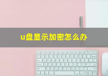 u盘显示加密怎么办