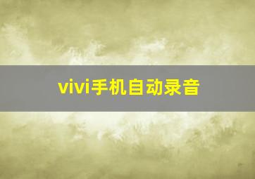 vivi手机自动录音